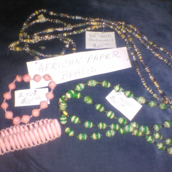 African Paper Bead Jewelry - Picture 1 of 4